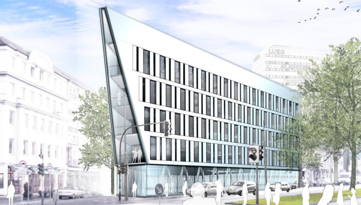 Projektstudie Kontorhaus Süd Bochum Variante Entrée, SSP Architekten Bochum Projektstudie Kontorhaus Süd Bochum Variante Entrée, SSP Architekten Bochum