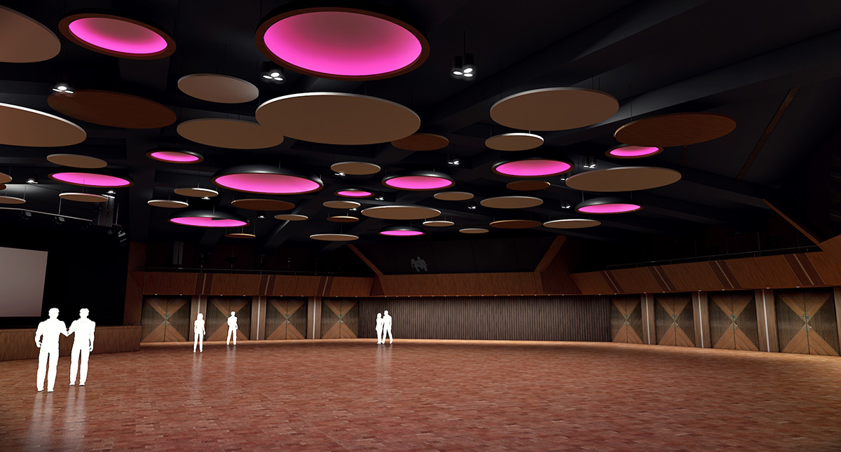 Modernisierung Stadthalle Karlsruhe, Weinbrennersaal, SSP Architekten Bochum Karlsruhe