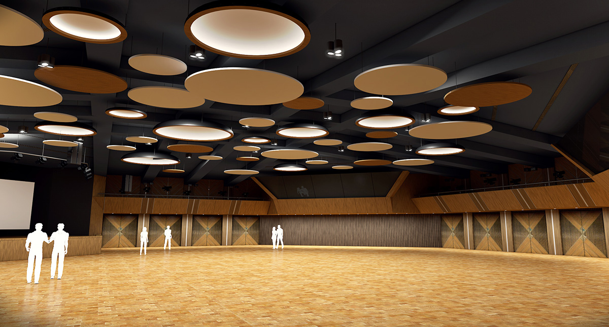 Modernisierung Stadthalle Karlsruhe, Weinbrennersaal, SSP Architekten Bochum Karlsruhe