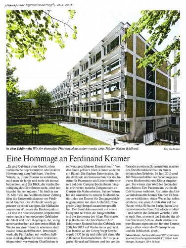 FAZ 29.04.2014, Eine Hommage an Ferdinand Kramer