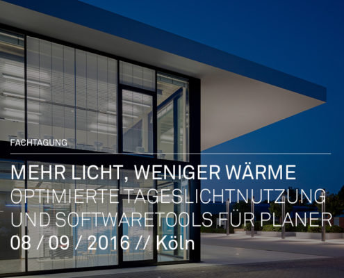 Fachtagung Optimierte Tageslichtnutzung, Technologie- und Bildungszentrum Köln, SSP Architekten Bochum