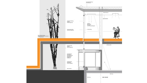 Neubau Designzentrum Solingen Fassadenschnitt, SSP Architekten, Bochum