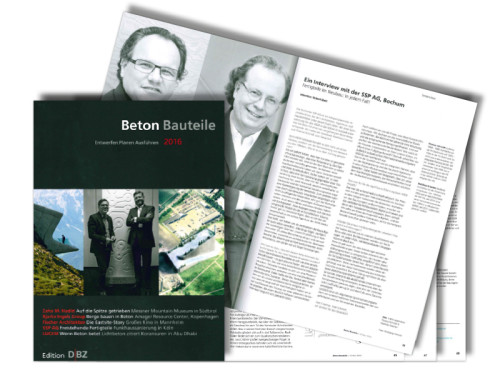 Publikation, Beton Bauteile DBZ 2016, SSP Architekten Bochum