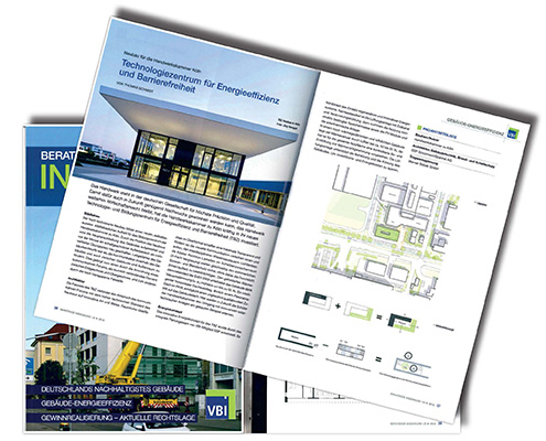 VBI Beratende Ingenieure Magazin, TBZ Technologiezentrum für Energieeffizienz HWK Köln, SSP Architekten Bochum
